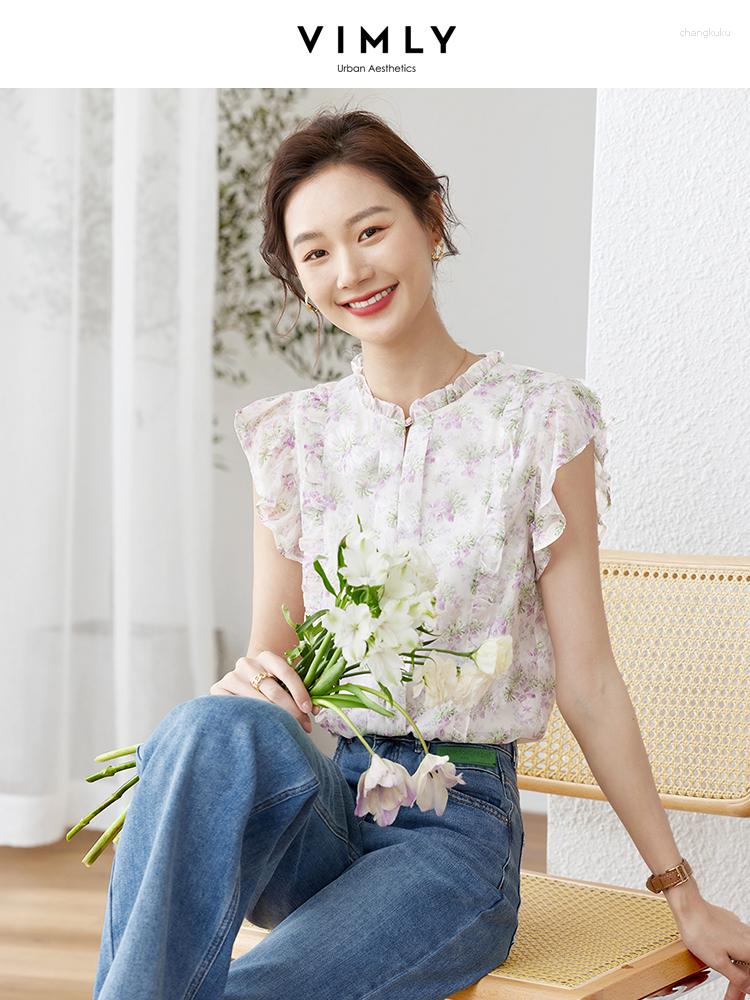 Women' Blouses Vimly Floral Chiffon Summer Shirts For Women 2023 Sweet Ruffled Stand Collar Tops Thin Short Sleeve Pullover Female, Pink floral
Women' Blouses Vimly Floral Chiffon Summer Shirts For Women 2023 Sweet Ruffled Stand Collar Tops Thin Short Sleeve Pullover Female, Pink floral