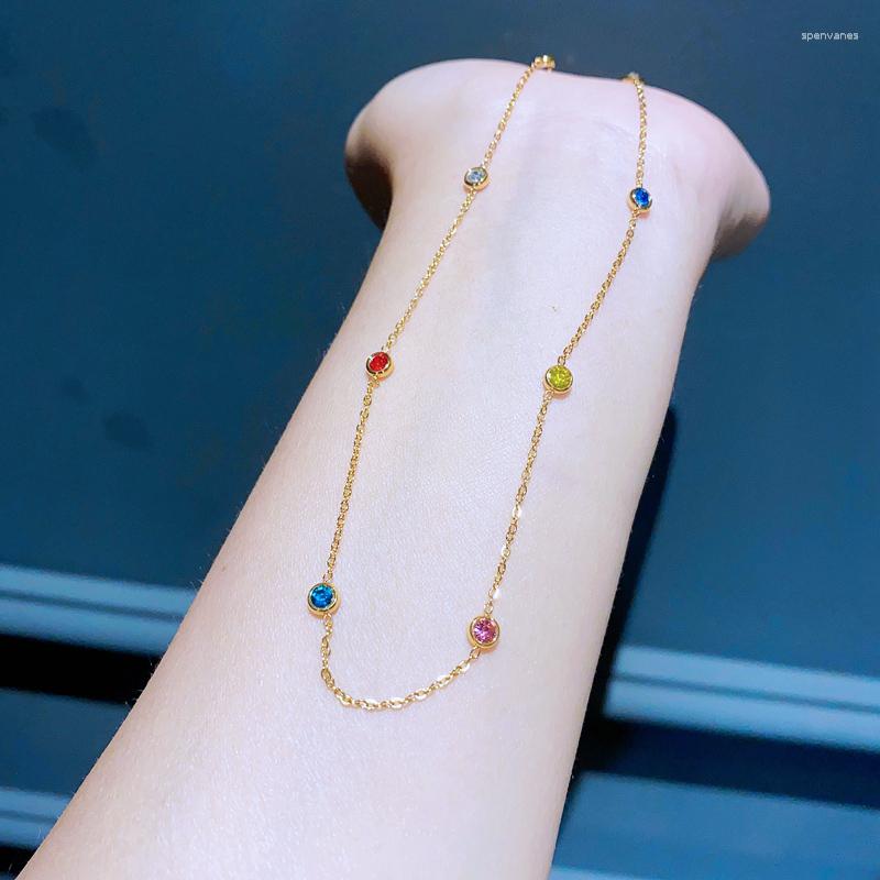 Chains NOT FADE Colorful Zircon Crystal Necklace Chain Gold Color 316L Stainless Steel Women Gift Jewelry
Chains NOT FADE Colorful Zircon Crystal Necklace Chain Gold Color 316L Stainless Steel Women Gift Jewelry
