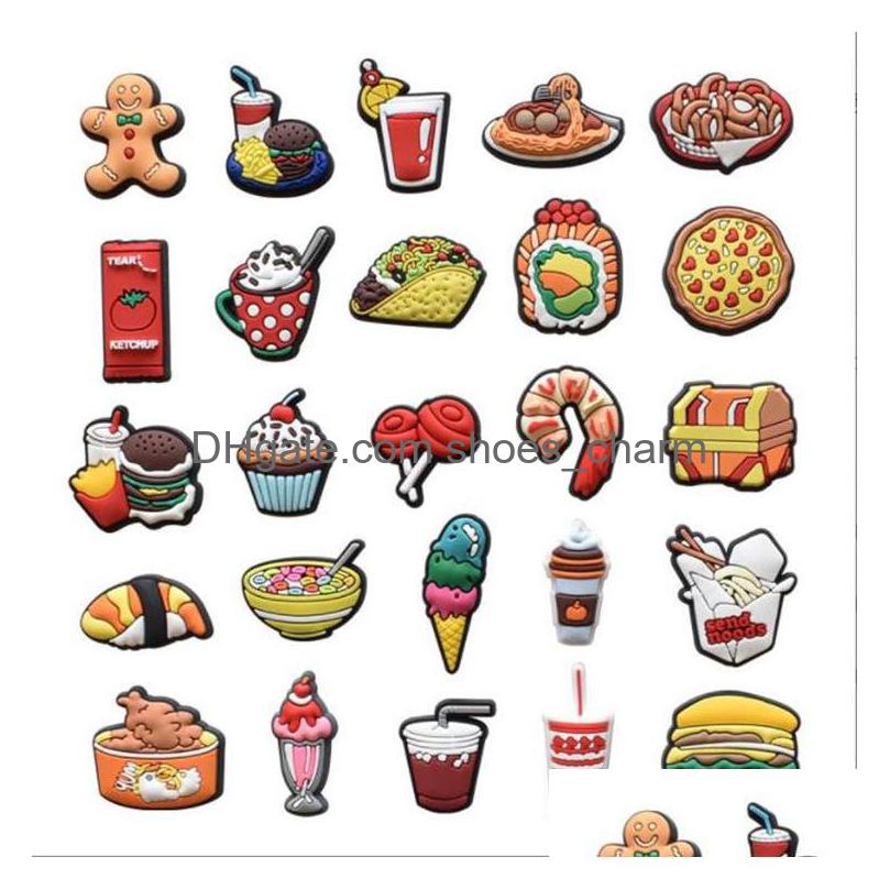 Shoe Parts Accessories Cartoon Food Drink Clog Charms Hole Garden Flower Pvc Soft Rubber Wristband Decoration Gift Drop Delivery Otqin
Shoe Parts Accessories Cartoon Food Drink Clog Charms Hole Garden Flower Pvc Soft Rubber Wristband Decoration Gift Drop Delivery Otqin