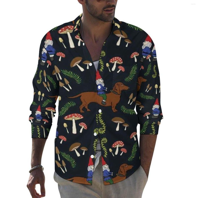 Men' Casual Shirts Cute Dog Dachshund Shirt Mushroom Forest Print Long Sleeve Pattern Y2K Blouses Autumn Novelty Oversized Tops, Style-2
Men' Casual Shirts Cute Dog Dachshund Shirt Mushroom Forest Print Long Sleeve Pattern Y2K Blouses Autumn Novelty Oversized Tops, Style-2