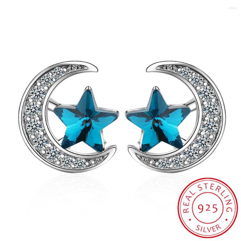 Stud Earrings Arrival Moon Star 2.7ct Genuine Sky Blue Topaz Created Sapphire 925 Sterling Silver For Woman
Stud Earrings Arrival Moon Star 2.7ct Genuine Sky Blue Topaz Created Sapphire 925 Sterling Silver For Woman
