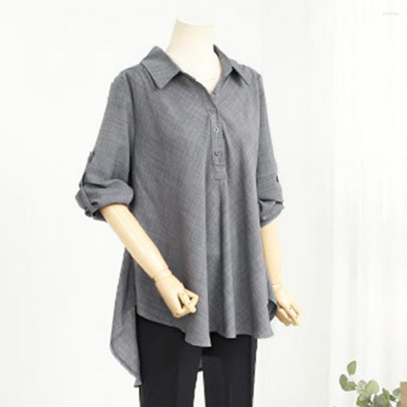 Women's Blouses Roll-up Sleeve Comfortable Pleated High-low Hem Oversize Work Shirt Streetwear, Green
Women's Blouses Roll-up Sleeve Comfortable Pleated High-low Hem Oversize Work Shirt Streetwear, Green