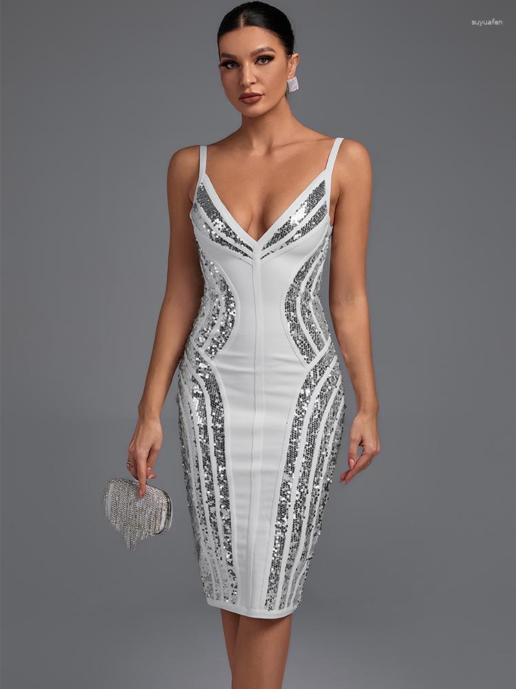 Casual Dresses Sequin Bandage Dress Women White Bodycon Evening Party Elegant Sexy Midi Birthday Club Outfit 2023 Summer Arrival, Black
Casual Dresses Sequin Bandage Dress Women White Bodycon Evening Party Elegant Sexy Midi Birthday Club Outfit 2023 Summer Arrival, Black