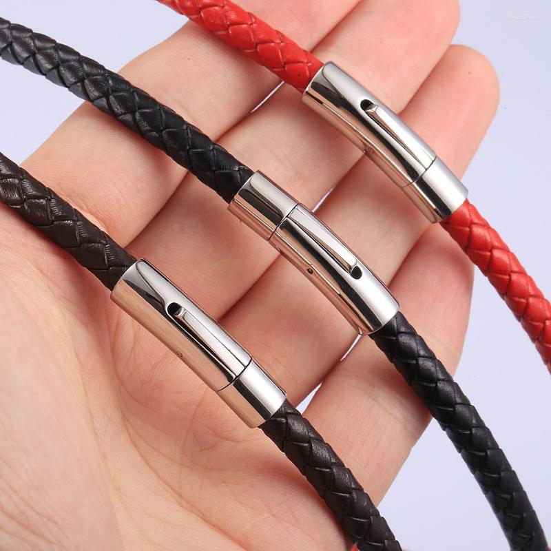 Chains 4mm/6mm Man-made Leather Necklace Choker Red Black Brown Braided Rope Chain For Men Boy Male Push Clasp Jewelry Gifts UNM39
Chains 4mm/6mm Man-made Leather Necklace Choker Red Black Brown Braided Rope Chain For Men Boy Male Push Clasp Jewelry Gifts UNM39