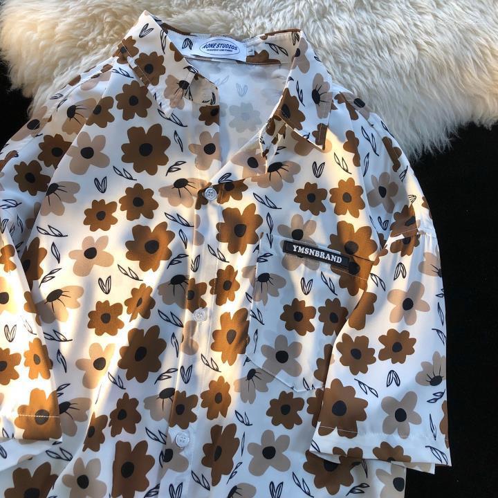 Women' Blouses Floral Full Print Short Sleeve Shirt Women Vintage Hong Kong Style Oversized 2023 Summer Korean Beach Drop, White
Women' Blouses Floral Full Print Short Sleeve Shirt Women Vintage Hong Kong Style Oversized 2023 Summer Korean Beach Drop, White