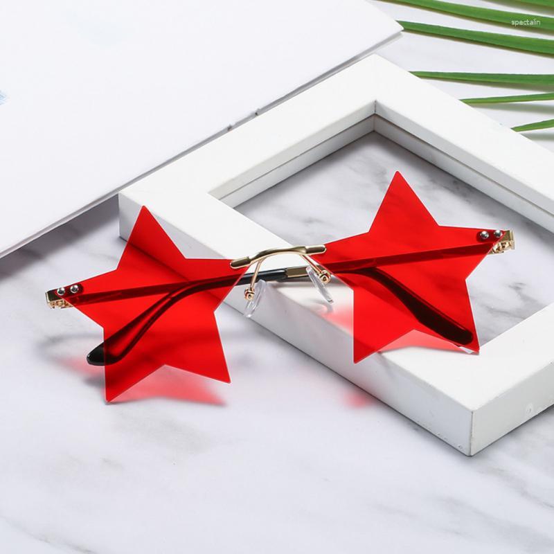 Sunglasses Frameless Fashion Trend Seaside Party Five-point Star Sun Glasses Personality Eyewear Driving Heart-shaped Goggles
Sunglasses Frameless Fashion Trend Seaside Party Five-point Star Sun Glasses Personality Eyewear Driving Heart-shaped Goggles