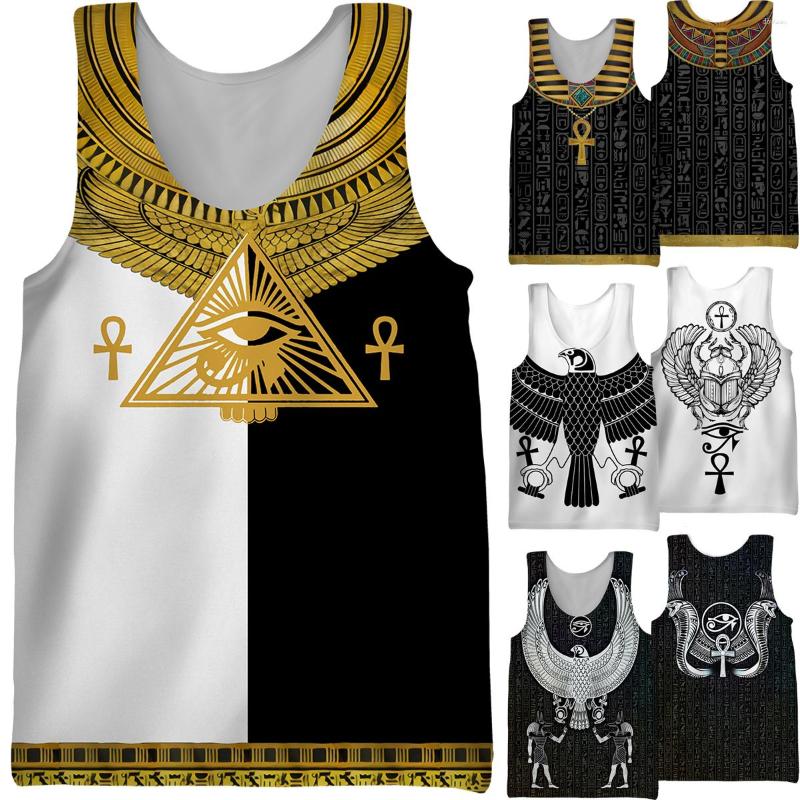 

Men' Tank Tops Men Summer Cartoon Clothes Ancient Egyptian Egypt God Pharaoh Anubis Symbol 3D Printed Top Culture Traditional Sleeveless, C-8