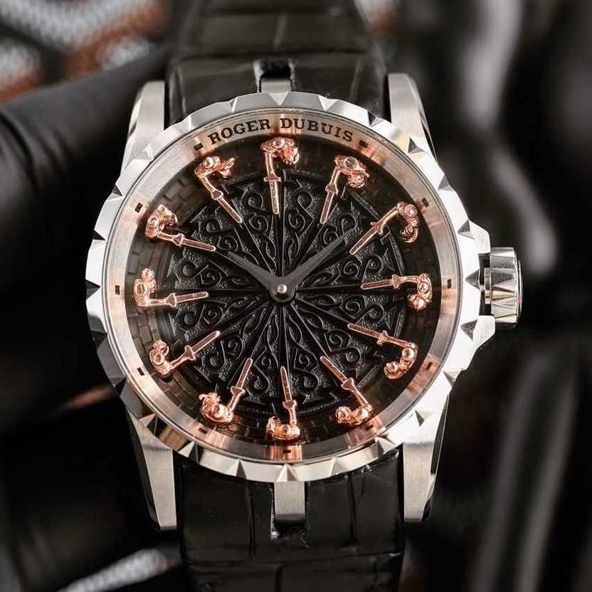 Roger Duby Watch luxury watches cved skeleton design for men with mechanical movement man's multifunctional watch, Black
Roger Duby Watch luxury watches cved skeleton design for men with mechanical movement man's multifunctional watch, Black