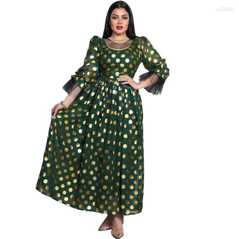 Ethnic Clothing Green Dot Stamping Noble Women Party Dress Mesh Patchwork Sleeves High Waist Light Luxury Muslim Dubai Dresses Abaya Robe
Ethnic Clothing Green Dot Stamping Noble Women Party Dress Mesh Patchwork Sleeves High Waist Light Luxury Muslim Dubai Dresses Abaya Robe
