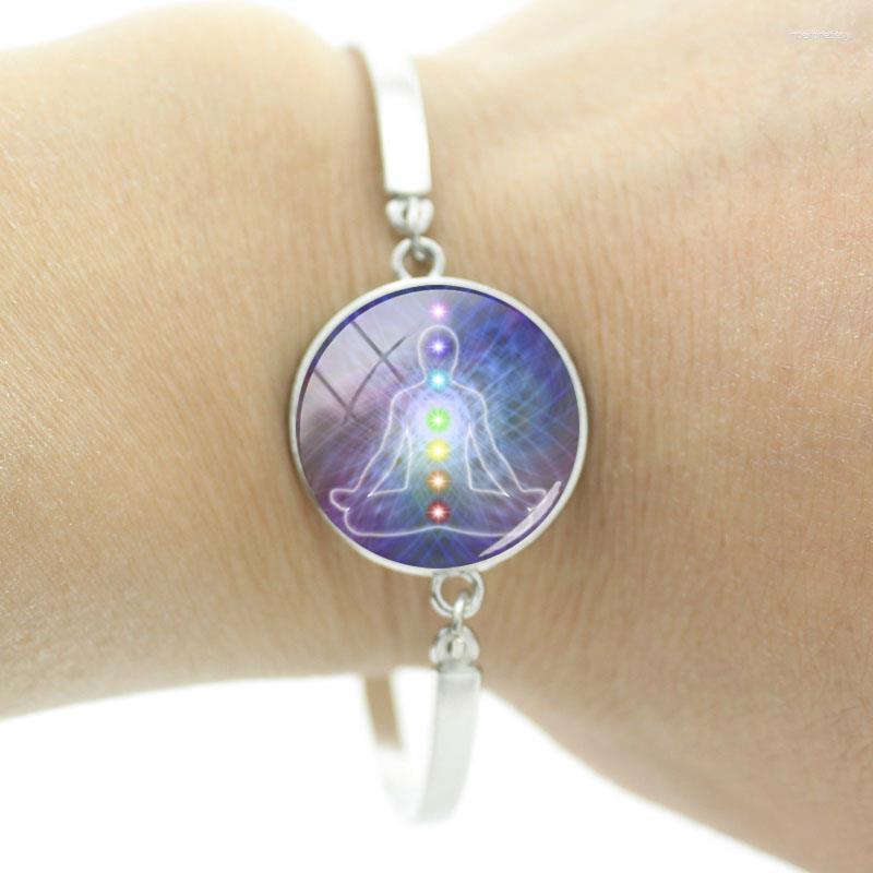 Link Bracelets 7 Chakra Mandala Yoga Pattern Bangles Cabochon Dome Personality Fashion Ornaments FCK01
Link Bracelets 7 Chakra Mandala Yoga Pattern Bangles Cabochon Dome Personality Fashion Ornaments FCK01