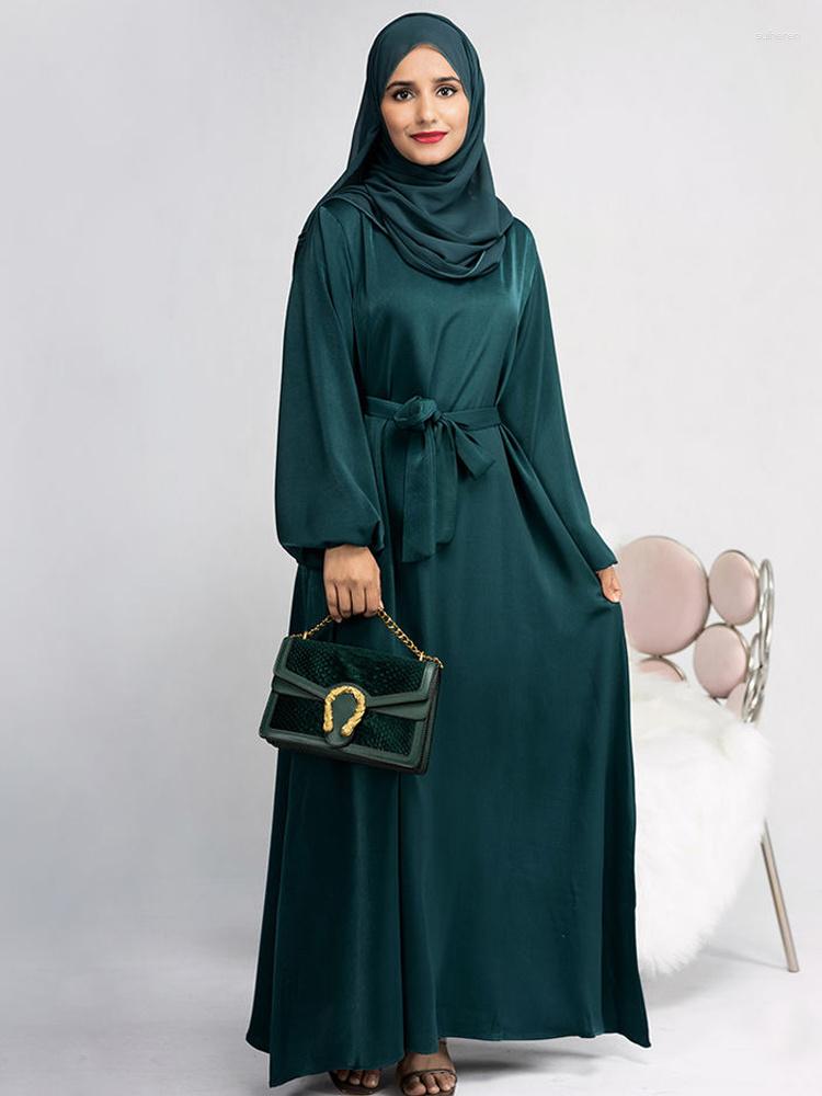 Ethnic Clothing Muslim Women Dress Long Sleeves Ramadan Eid Dubai Abayas Satin Islamic Hijab Robe Turkey Plain Modest Outfits Kaftan
Ethnic Clothing Muslim Women Dress Long Sleeves Ramadan Eid Dubai Abayas Satin Islamic Hijab Robe Turkey Plain Modest Outfits Kaftan