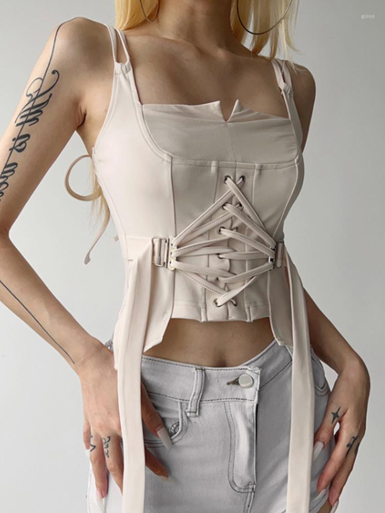 Women' Tanks Korean Sweet Fairy Bandage Bow Camisole Streetwear Fashion Solid Crop Top Trendy Slim Waist Tunic Sexy Women Y2k Aesthetic, Apricot
Women' Tanks Korean Sweet Fairy Bandage Bow Camisole Streetwear Fashion Solid Crop Top Trendy Slim Waist Tunic Sexy Women Y2k Aesthetic, Apricot