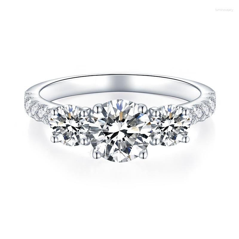 Cluster Rings 3 Stone 1 EX3 D Color All Moissanite Diamond Ring S925 Silver Prong Setting Engagement Wedding Fine Jewelry
Cluster Rings 3 Stone 1 EX3 D Color All Moissanite Diamond Ring S925 Silver Prong Setting Engagement Wedding Fine Jewelry