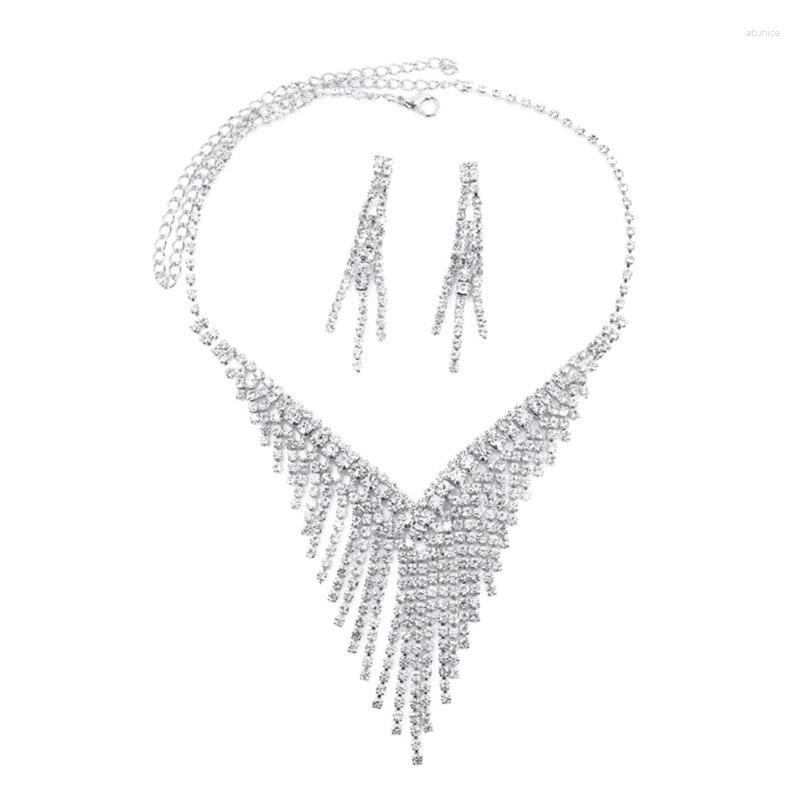 Necklace Earrings Set Women Girl Long Tassel Jewelry Lady Wedding Party Prom Accessory Nice Gift, Picture shown
Necklace Earrings Set Women Girl Long Tassel Jewelry Lady Wedding Party Prom Accessory Nice Gift, Picture shown