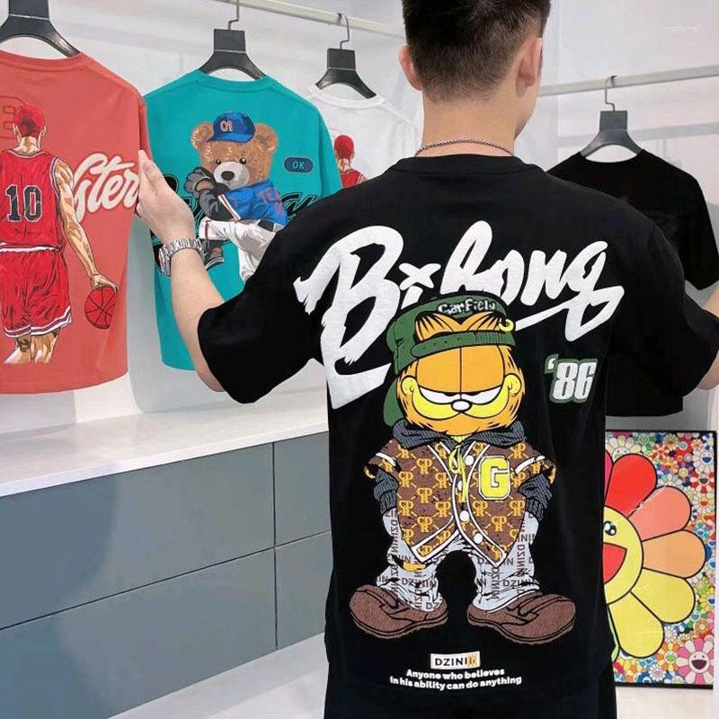 Men's T Shirts Brand Printed T-shirt Cool Cotton Short Sleeve Men Loose Hip Hop Tide Summer, Black
Men's T Shirts Brand Printed T-shirt Cool Cotton Short Sleeve Men Loose Hip Hop Tide Summer, Black