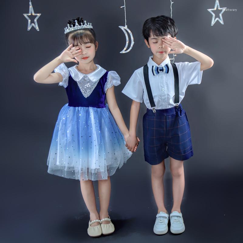 Stage Wear Children's Latin Dance Costume Girl Peng Gauze Skirt Male Host Dress Performance
Stage Wear Children's Latin Dance Costume Girl Peng Gauze Skirt Male Host Dress Performance