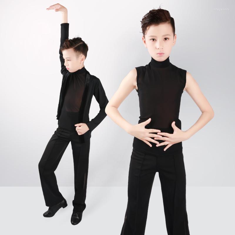 Stage Wear Boys Latin Dance Tops Shirts Black Stand Collar Cardigan 2 Pieces Suit Rumba Samba Kids Competition Costumes
Stage Wear Boys Latin Dance Tops Shirts Black Stand Collar Cardigan 2 Pieces Suit Rumba Samba Kids Competition Costumes