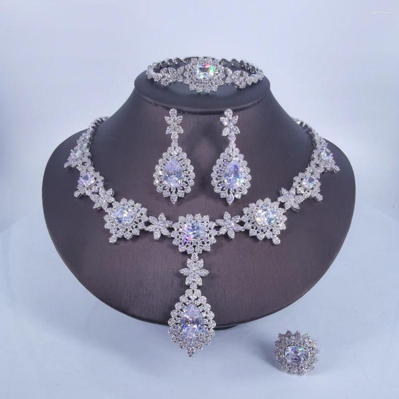 Necklace Earrings Set 2023 FASHION LUXURY CRYSTAL CZzircon Earring Bracelet Ring Wedding Bridal Banquet Dinner Dressing Party Jewelry, Picture shown
Necklace Earrings Set 2023 FASHION LUXURY CRYSTAL CZzircon Earring Bracelet Ring Wedding Bridal Banquet Dinner Dressing Party Jewelry, Picture shown
