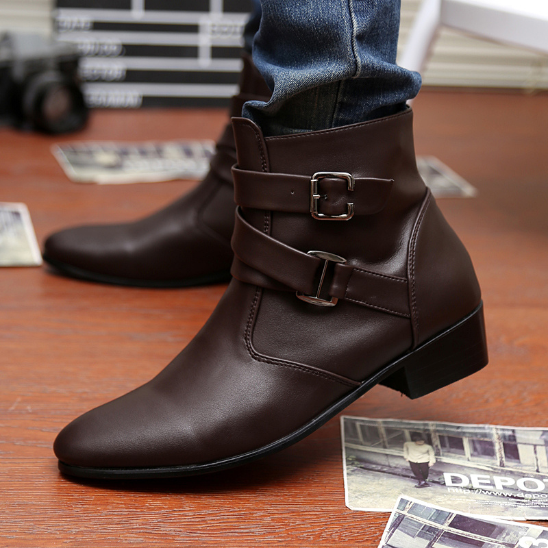 Spring New Heels Brown Men Ankle Boots Pointed Zipper Mens Leather Boots Brand Chelsea Boots Man Plus Size -47 botas de cuero, Brown 512-1
Spring New Heels Brown Men Ankle Boots Pointed Zipper Mens Leather Boots Brand Chelsea Boots Man Plus Size -47 botas de cuero, Brown 512-1