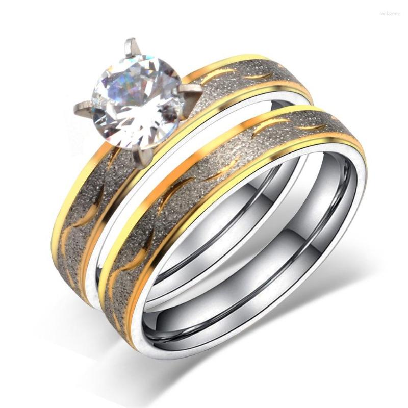 Wedding Rings Inlaid Zircon Ring For Lover Gift Stainless Steel Couple Fashion Jewelry Drop YLQ10222
Wedding Rings Inlaid Zircon Ring For Lover Gift Stainless Steel Couple Fashion Jewelry Drop YLQ10222