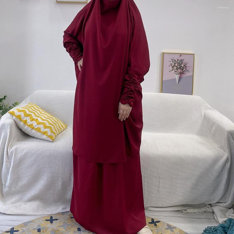 Ethnic Clothing Eid Hooded Ramadan 2 Piece Sets Jilbab Long Khimar Set Abaya Muslim Women Prayer Garment Dubai Saudi Dress Niqab
Ethnic Clothing Eid Hooded Ramadan 2 Piece Sets Jilbab Long Khimar Set Abaya Muslim Women Prayer Garment Dubai Saudi Dress Niqab