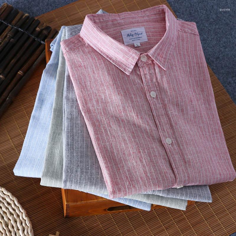Men's Casual Shirts 2023 Men Summer Cotton Linen Striped Shirt Slim Square Collar Comfortable Short Sleeve Arrival, Pink
Men's Casual Shirts 2023 Men Summer Cotton Linen Striped Shirt Slim Square Collar Comfortable Short Sleeve Arrival, Pink