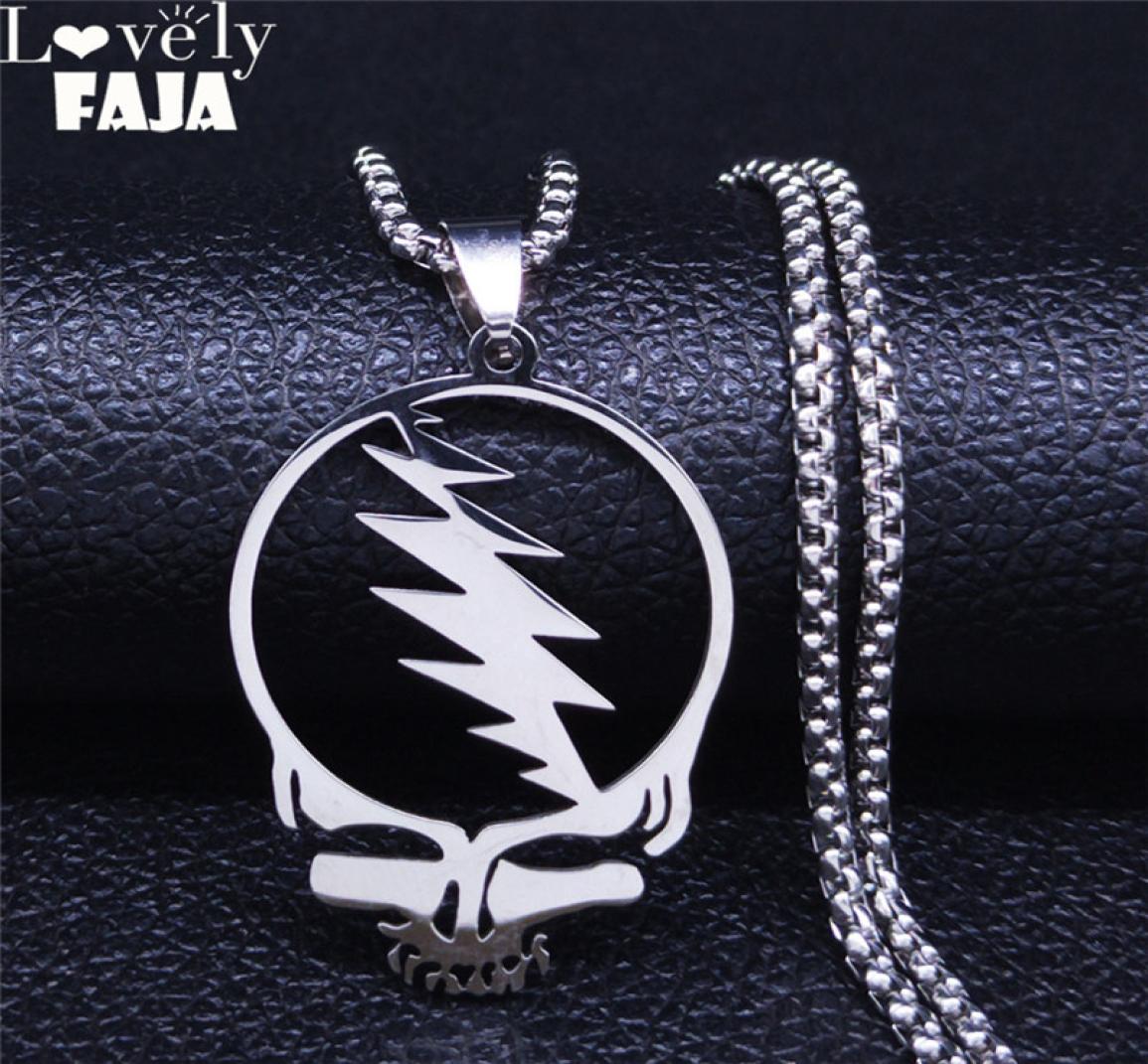 AFAWA Grateful Dead Skull Stainless Steel Chain Necklace for MenWomen Silver Color Necklace Jewelry cadenas mujer N4206S032957093
AFAWA Grateful Dead Skull Stainless Steel Chain Necklace for MenWomen Silver Color Necklace Jewelry cadenas mujer N4206S032957093