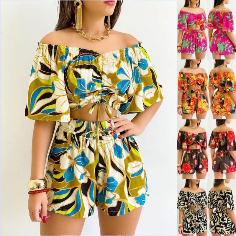 Women' Tracksuits Summer Sets Womens Outfits Off Shoulder Floral Print Crop Top And Elastic Waist Shorts Beach Matching, Black
Women' Tracksuits Summer Sets Womens Outfits Off Shoulder Floral Print Crop Top And Elastic Waist Shorts Beach Matching, Black