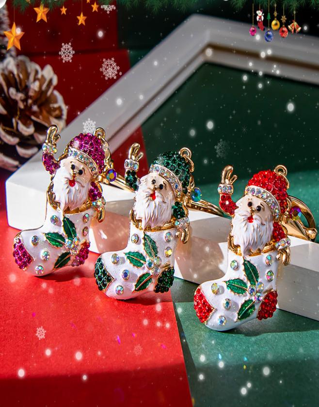Cute Key Chain Cartoon Rhinestone Santa Claus Hanging Keyring Pendant Handbag Decoration For Purse Christmas Charm Keychain Ring X6454369
Cute Key Chain Cartoon Rhinestone Santa Claus Hanging Keyring Pendant Handbag Decoration For Purse Christmas Charm Keychain Ring X6454369