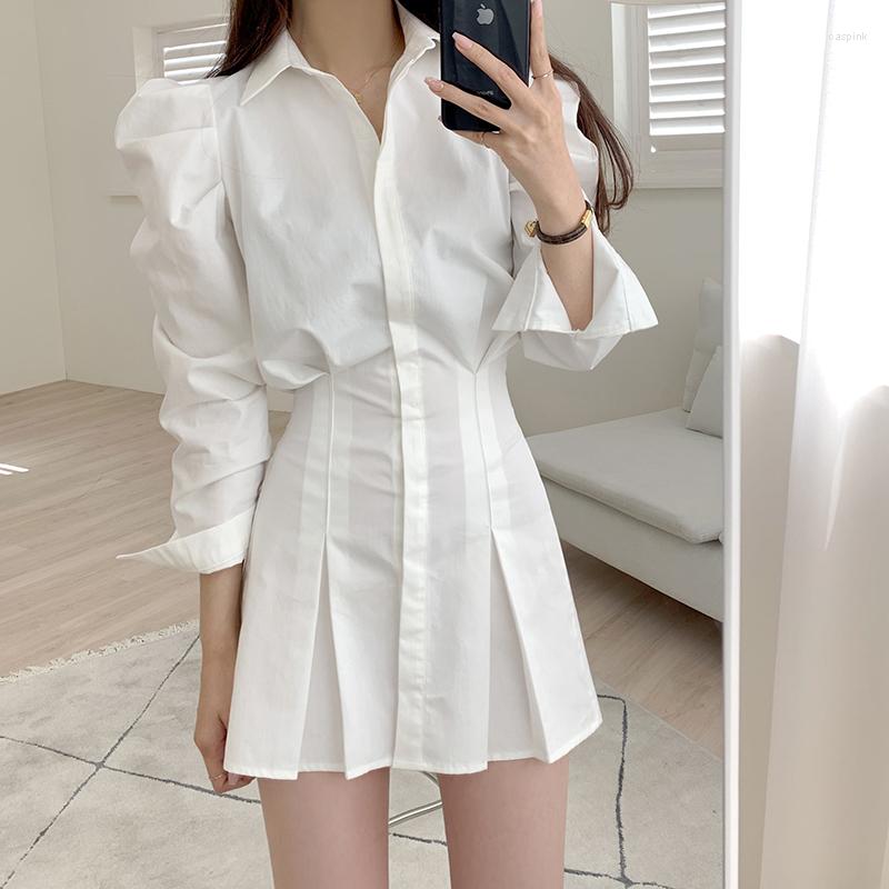 Party Dresses Korea Long Sleeve White Pleated Shirt Dress 2023 Women Casual Turn Down Collar Mini Puff Lady Office Vestidos, Black dress
Party Dresses Korea Long Sleeve White Pleated Shirt Dress 2023 Women Casual Turn Down Collar Mini Puff Lady Office Vestidos, Black dress