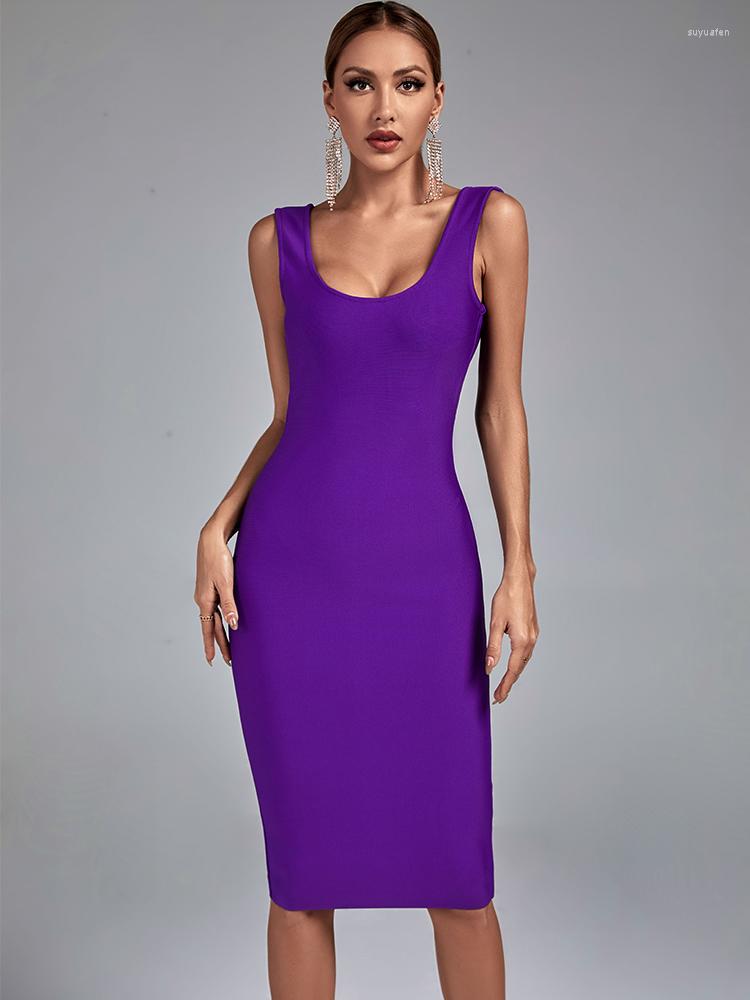 Casual Dresses Backless Bandage Dress Women Purple Bodycon Evening Party Elegant Sexy Midi Birthday Club Outfits 2023 Summer Arrival
Casual Dresses Backless Bandage Dress Women Purple Bodycon Evening Party Elegant Sexy Midi Birthday Club Outfits 2023 Summer Arrival