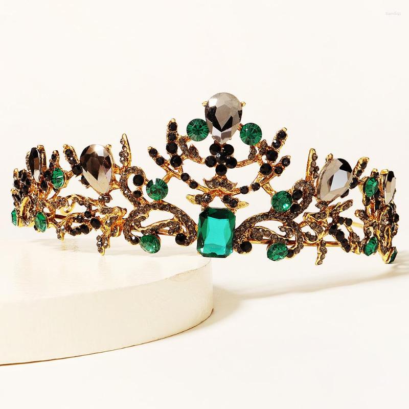 Hair Clips Luxury Green Rhinestone Hairband For Women Vintage Metal Alloy Tiara Crown Bride Crystal Bead Wedding Accessories
Hair Clips Luxury Green Rhinestone Hairband For Women Vintage Metal Alloy Tiara Crown Bride Crystal Bead Wedding Accessories