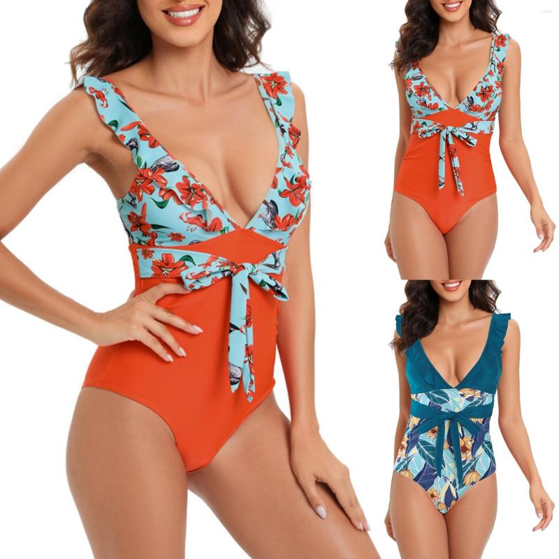 Women's Swimwear 2023 Swimsuit Printed Matching Ruffle Backless High Waist Pants Sexy Women's, Red
Women's Swimwear 2023 Swimsuit Printed Matching Ruffle Backless High Waist Pants Sexy Women's, Red