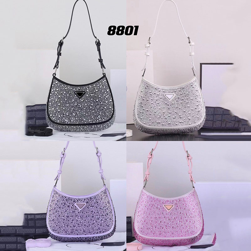Rhinestone Hobo Shoulder Bag Underarm Shopping Bags Half moon designer Handbags Women designer Handbag purse Plain Zipper Messenger Adjustable straps, Pink
Rhinestone Hobo Shoulder Bag Underarm Shopping Bags Half moon designer Handbags Women designer Handbag purse Plain Zipper Messenger Adjustable straps, Pink