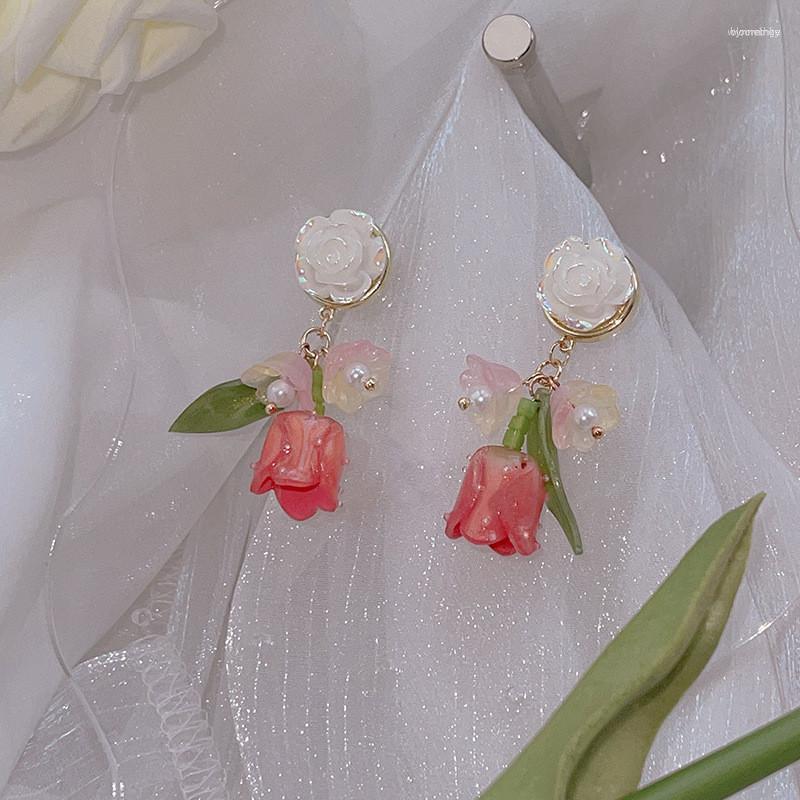 Stud Earrings 2023 Korean Trendy Pink Rose For Women Cute Sweet Tulip Flower Girls Fashion Jewelry Gifts
Stud Earrings 2023 Korean Trendy Pink Rose For Women Cute Sweet Tulip Flower Girls Fashion Jewelry Gifts