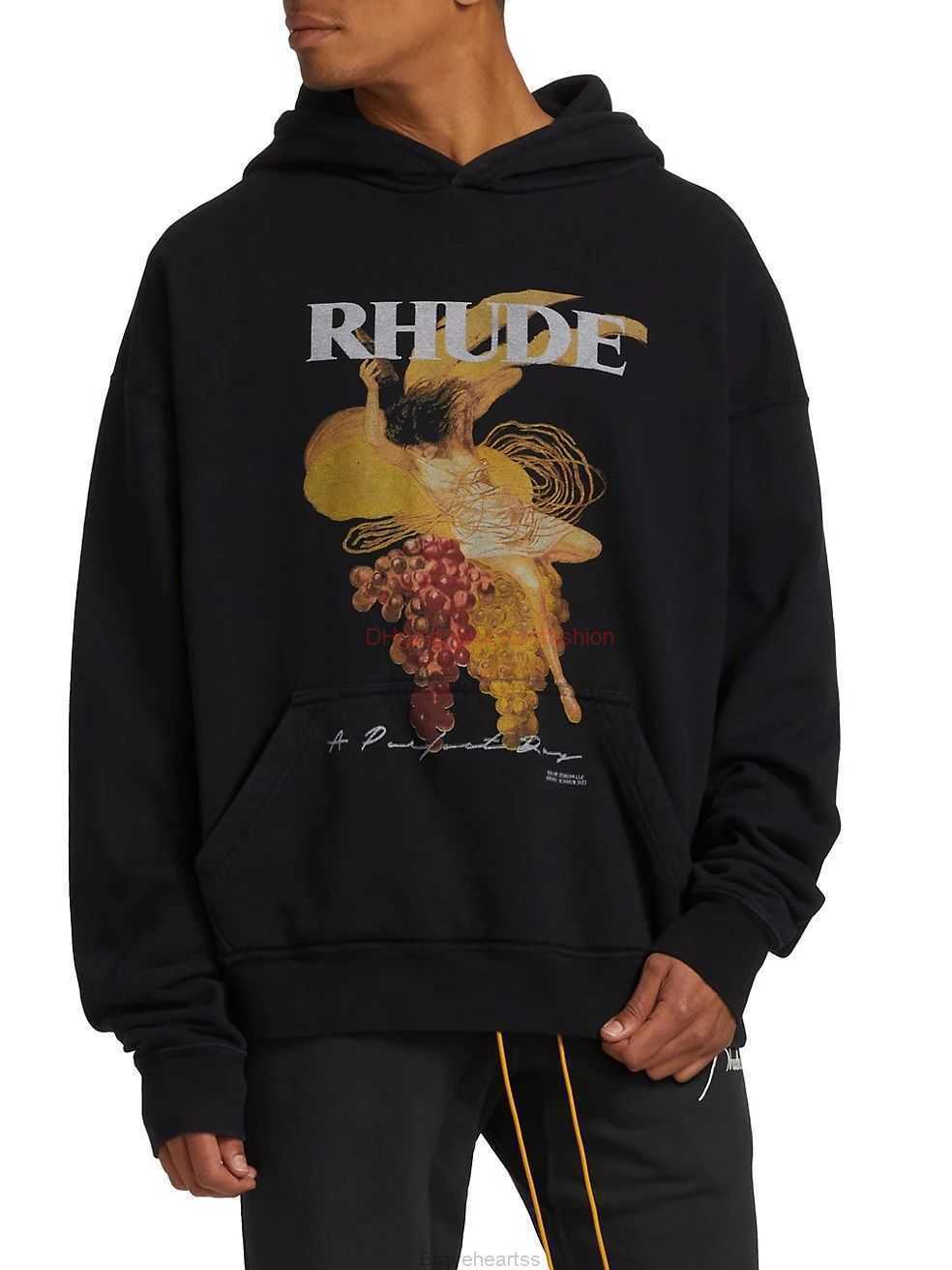 Designer Clothing Mens Sweatshirts Hoodies Ru231 Rhude a Perfect Day Hoodie Grape Figure Print Hoodie Fashion Streetwear Pullover jacket Jumpers Tops Sportswear f, Shipping fee
Designer Clothing Mens Sweatshirts Hoodies Ru231 Rhude a Perfect Day Hoodie Grape Figure Print Hoodie Fashion Streetwear Pullover jacket Jumpers Tops Sportswear f, Shipping fee