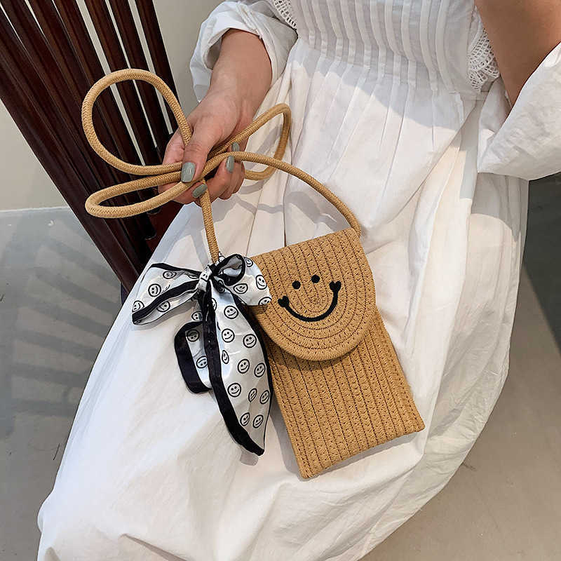 Beach Bags Feng Pian Cute Smiling Face Mobile Phone Bag Women's Summer New Knitted Mini Crossbody Scarf Small, Beige-12x20x1cm
Beach Bags Feng Pian Cute Smiling Face Mobile Phone Bag Women's Summer New Knitted Mini Crossbody Scarf Small, Beige-12x20x1cm