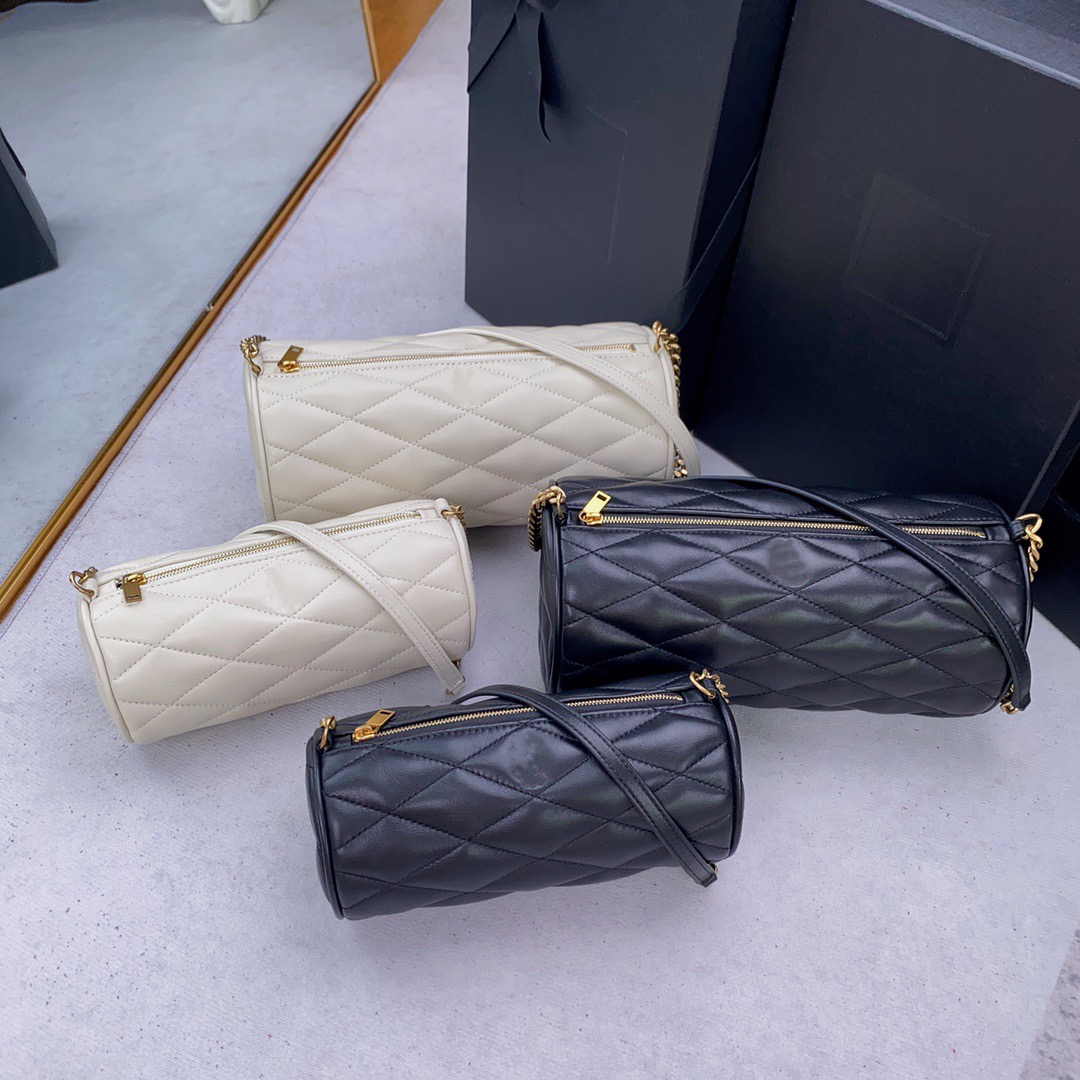 Top Designer Bag New Women's Sheepskin Cylinder Bag Mini Round Tube Handbag Chain Bag Luxury Underarm Bag, White
Top Designer Bag New Women's Sheepskin Cylinder Bag Mini Round Tube Handbag Chain Bag Luxury Underarm Bag, White