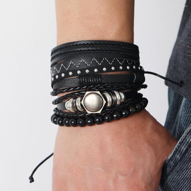 Charm Bracelets Men's Leather Bracelet Free Combination 5-piece Trend Retro Simple Personalized Woven Multi-Layer
Charm Bracelets Men's Leather Bracelet Free Combination 5-piece Trend Retro Simple Personalized Woven Multi-Layer