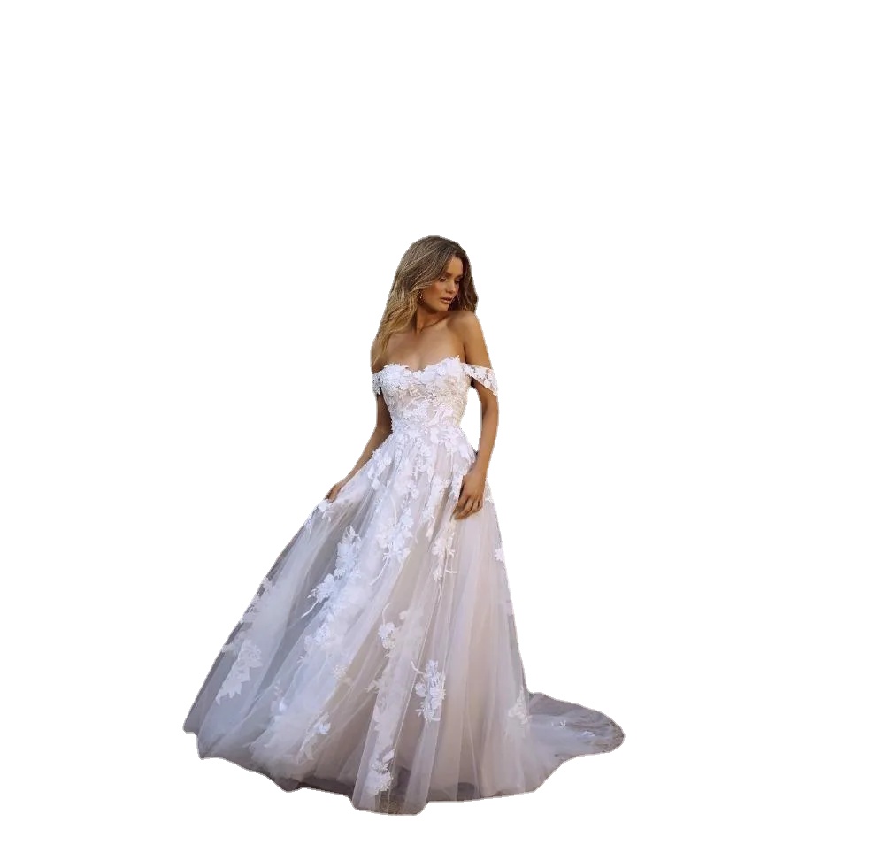 Elegant Bohemian Wedding Dresses A Line Off Shoulder Appliqued Tulle Backless Long Summer Beach Bridal Gowns BM1510, Same as image
Elegant Bohemian Wedding Dresses A Line Off Shoulder Appliqued Tulle Backless Long Summer Beach Bridal Gowns BM1510, Same as image