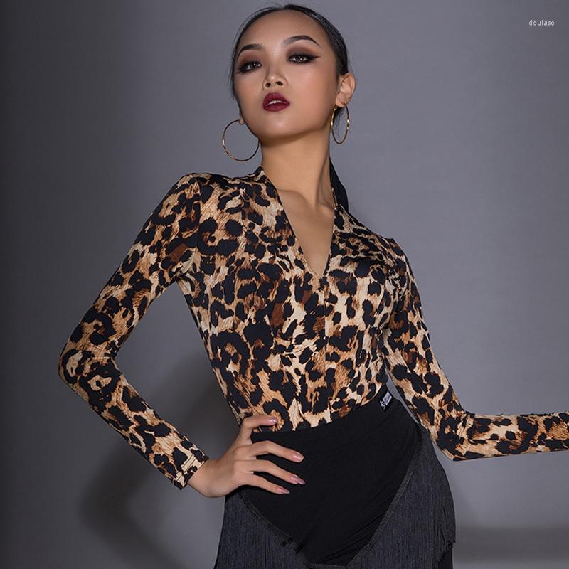 Stage Wear 2023 Women Latin Dance Clothes Sexy V-Neck Leopard Tops Long Sleeved Practice Competition Dress DQS6344, Leopard top
Stage Wear 2023 Women Latin Dance Clothes Sexy V-Neck Leopard Tops Long Sleeved Practice Competition Dress DQS6344, Leopard top
