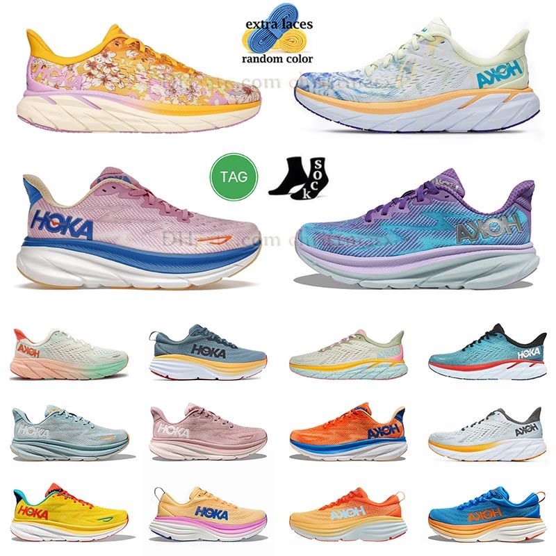 

white Free Prople hoka clifton 8 9 Bondi 8s one one shoes womens hokas run shoe Movement Golden Coast Floral Walk man woman Summer Platform running Sneaker Trainer, C08 clifton 8 white