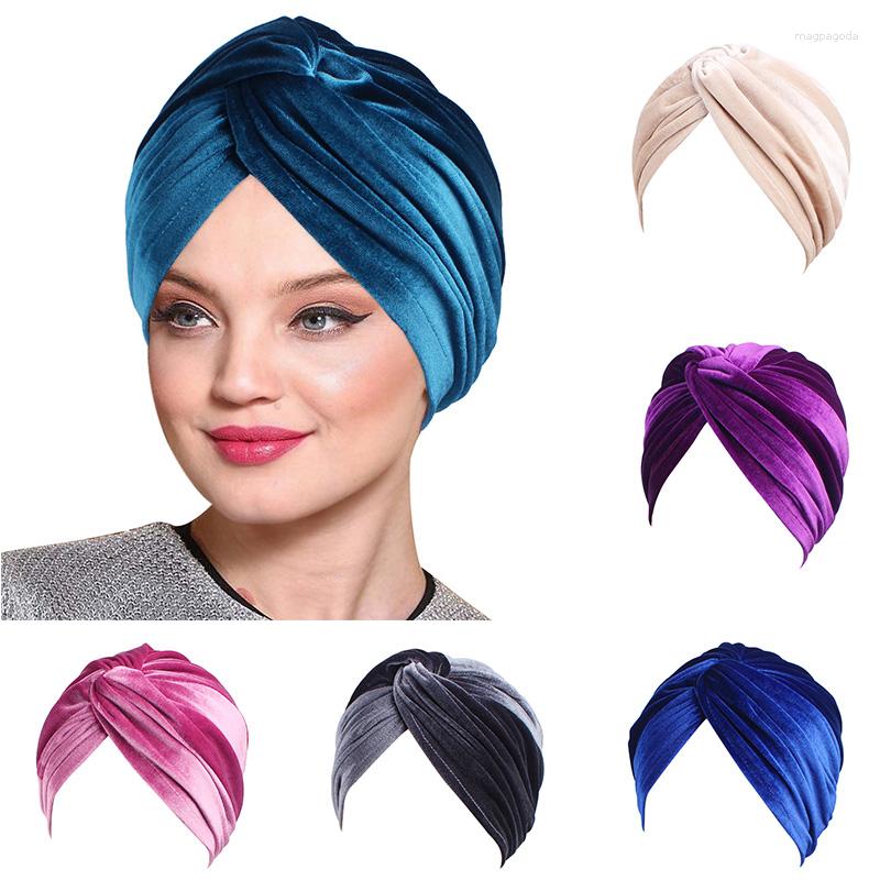 Ethnic Clothing Women's Velvet Turban Hat Soft Stretch Cross Twist Cap Muslim Head Scarf Female Elegant Solid Color Chemo Hair
Ethnic Clothing Women's Velvet Turban Hat Soft Stretch Cross Twist Cap Muslim Head Scarf Female Elegant Solid Color Chemo Hair