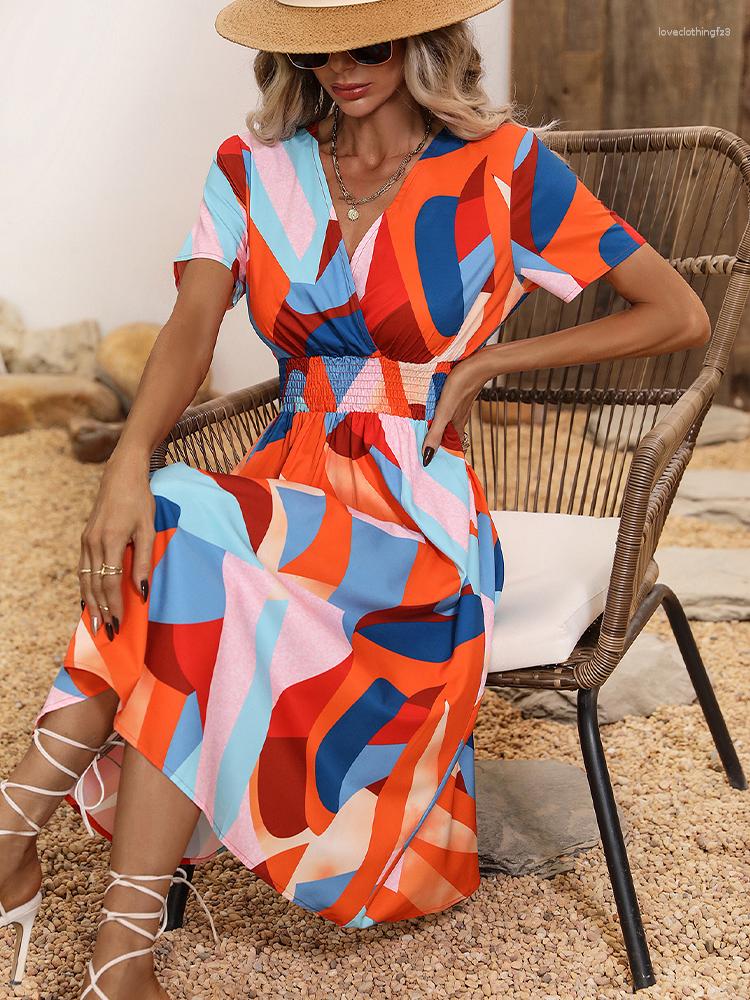 Casual Dresses Dress Ladies Summer 2023 Floral Print Chiffon Beach V-neck Short Sleeve A-line Flower Mid-length, Sku-37
Casual Dresses Dress Ladies Summer 2023 Floral Print Chiffon Beach V-neck Short Sleeve A-line Flower Mid-length, Sku-37
