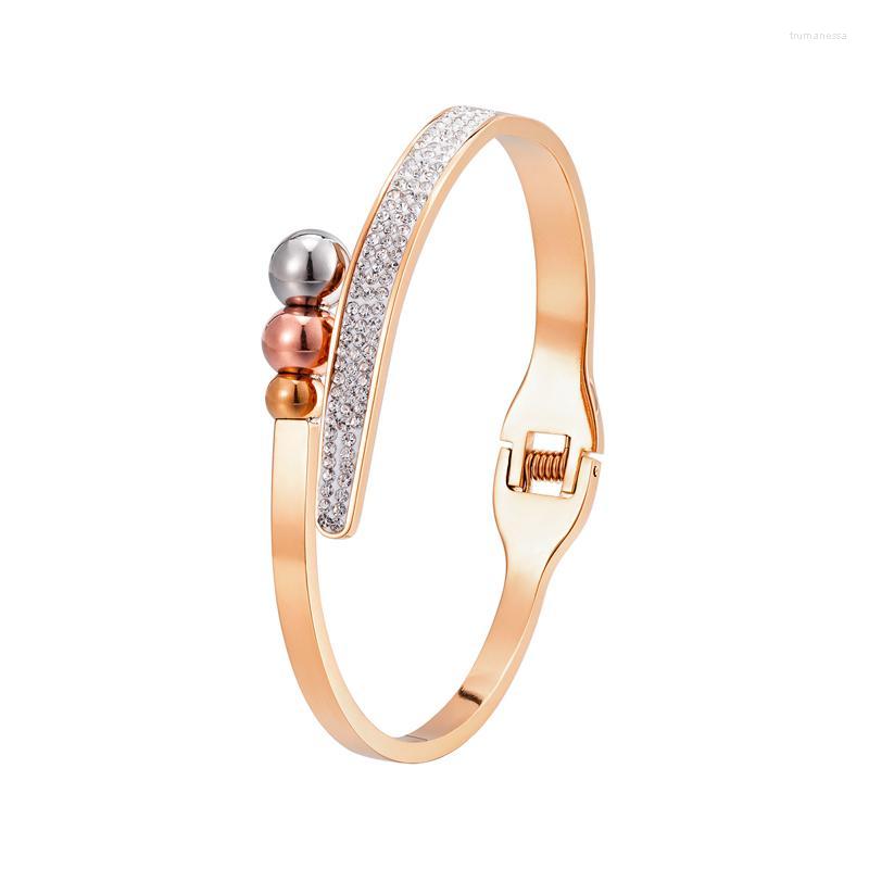 Bangle Fashion Three Colors Smooth Stainless Steel Ball Half Crystal Bracelet For Woman Love Wedding Gift Jewelry WholesaleBangle Raym22
Bangle Fashion Three Colors Smooth Stainless Steel Ball Half Crystal Bracelet For Woman Love Wedding Gift Jewelry WholesaleBangle Raym22