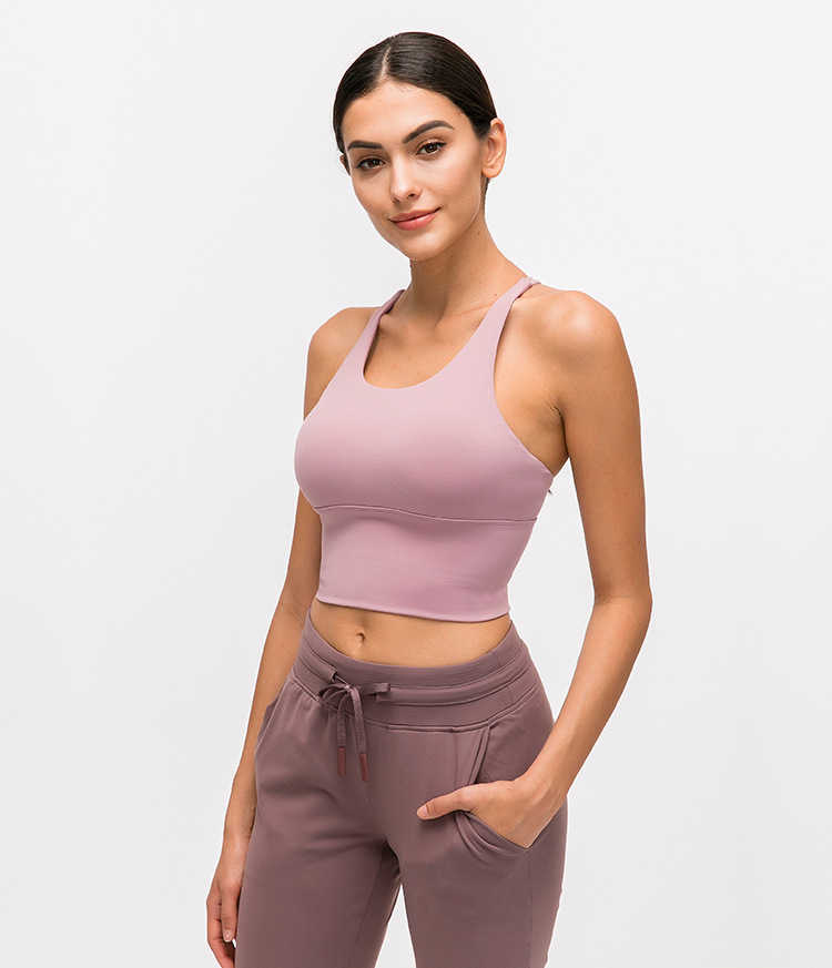 L-018 Yoga Women Clothing Yoga Top Gym Fitness Sports Bra Thin Shoulder Strap Cross Back Women's Tube Top Sling Underwear Sexy Bras Summer, Gray purple
L-018 Yoga Women Clothing Yoga Top Gym Fitness Sports Bra Thin Shoulder Strap Cross Back Women's Tube Top Sling Underwear Sexy Bras Summer, Gray purple