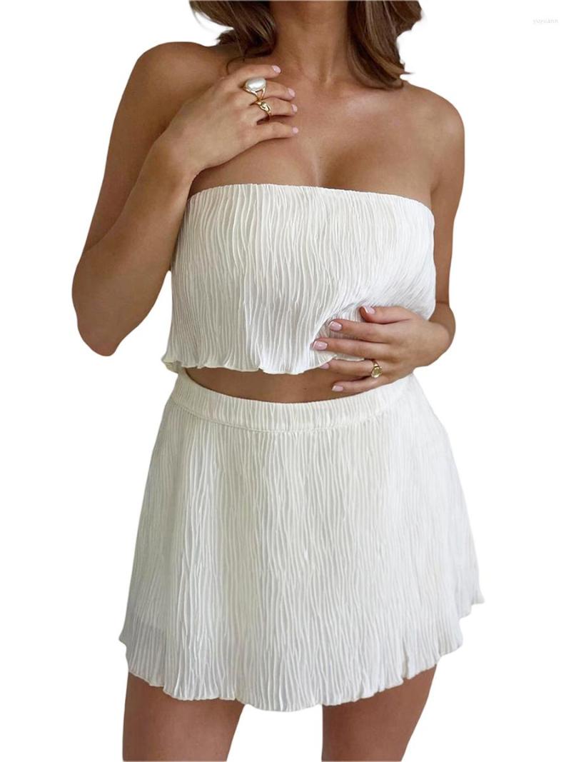 Two Piece Dress Yassiglia Plissee Zweiteiler Damen Sommer Elegant 2 Teiler Outfit Y2K Aesthetic Anzug Tube Top Und High Waist Mini Rock Set, Pleated black
Two Piece Dress Yassiglia Plissee Zweiteiler Damen Sommer Elegant 2 Teiler Outfit Y2K Aesthetic Anzug Tube Top Und High Waist Mini Rock Set, Pleated black