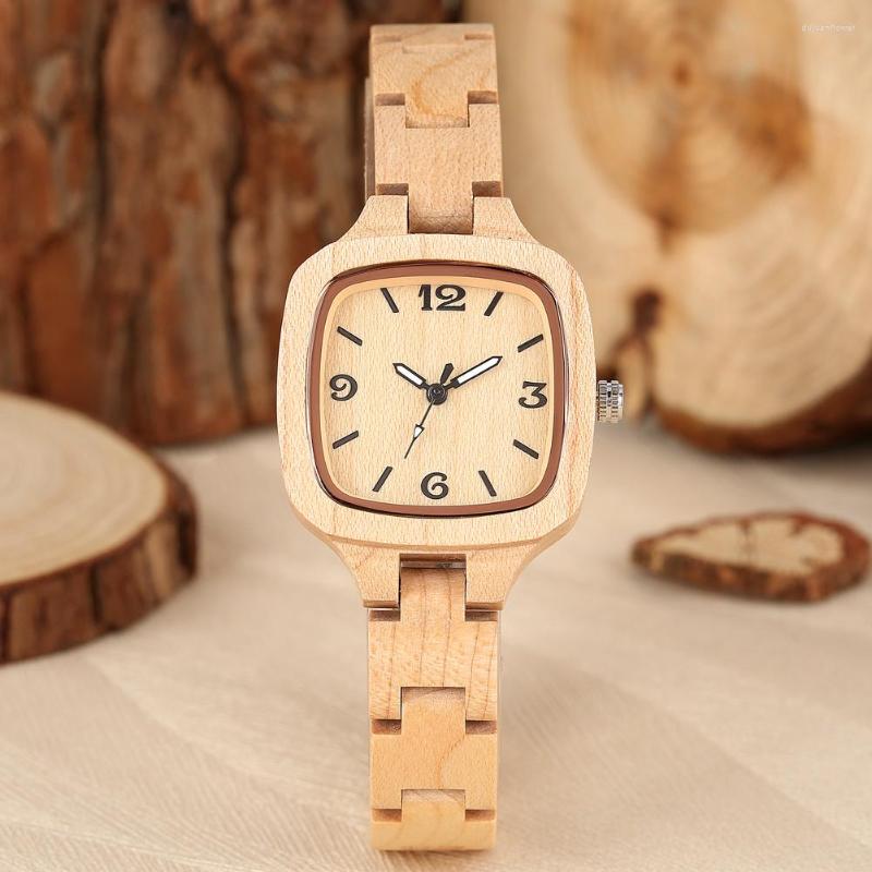 Wristwatches Wooden Watch For Women Minimalist Pure Square Dial Quartz Female Bamboo Wood Watchband Girls Woody Gifts, Brown
Wristwatches Wooden Watch For Women Minimalist Pure Square Dial Quartz Female Bamboo Wood Watchband Girls Woody Gifts, Brown