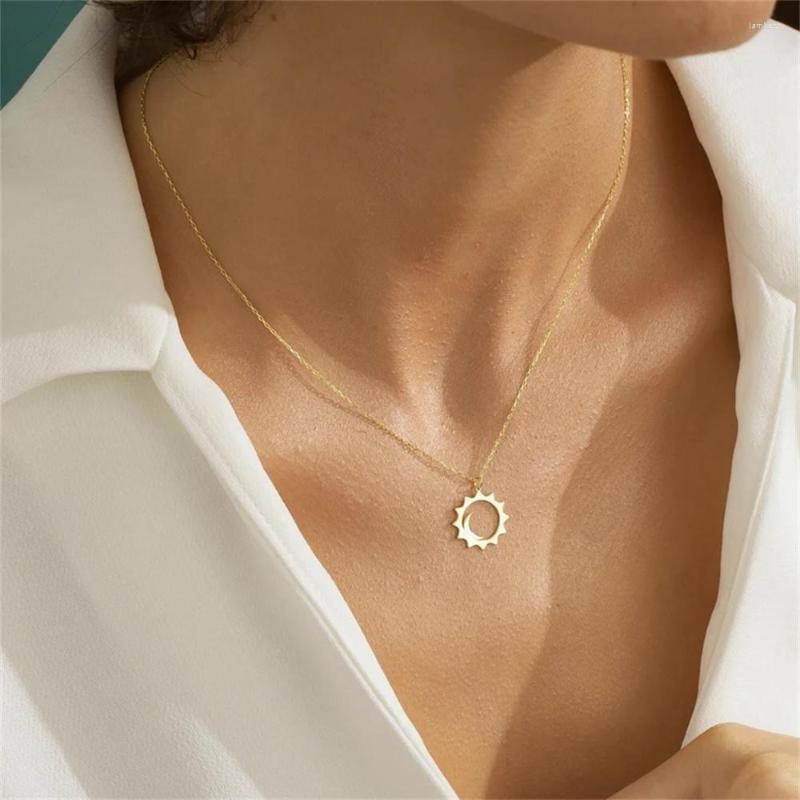 Pendant Necklaces Minimalist Sun With Moon Charm Stainless Steel Femme Clavicle Chain Necklace For Women Fashion Jewelry Anniversary Gifts
Pendant Necklaces Minimalist Sun With Moon Charm Stainless Steel Femme Clavicle Chain Necklace For Women Fashion Jewelry Anniversary Gifts