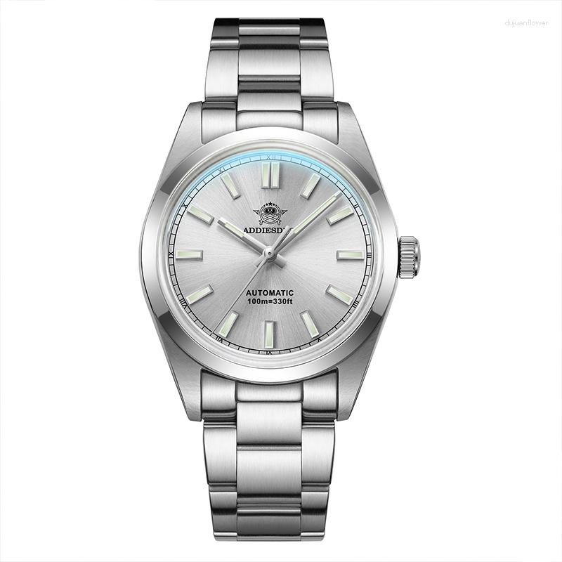 Wristwatches ADDIES Men Automatic Watch 36mm Luxury Mechanical Wristwatch Military 100M Waterproof Bubble Sapphire BGW-9 Luminous PT5000, Men watch 1
Wristwatches ADDIES Men Automatic Watch 36mm Luxury Mechanical Wristwatch Military 100M Waterproof Bubble Sapphire BGW-9 Luminous PT5000, Men watch 1